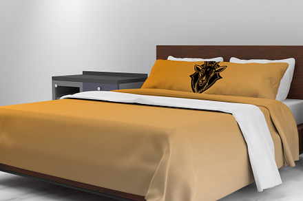 Realistic Bed Mockup Design