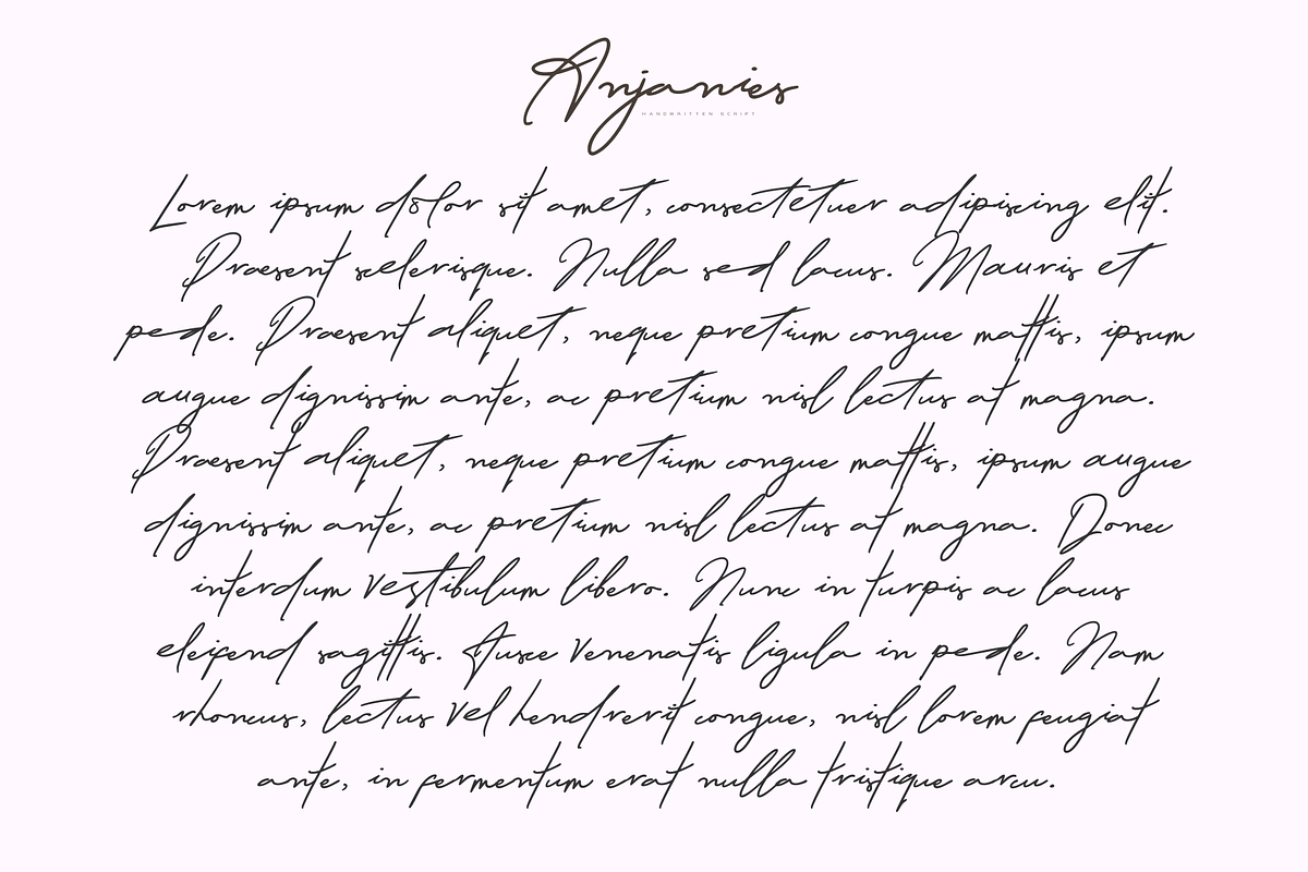 Anjanies | Handwritten Script, a Script Font by Mozyen Studio (Photo 10 of 11)