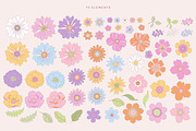Pretty Floral Patterns & Clipart, a Pattern Graphic by Inna Moreva (Thumbnail 5 of 12)