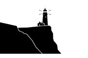 Lighthouse Coastal Cliff Silhouette, a Graphic by hafijul (Thumbnail 9 of 15)
