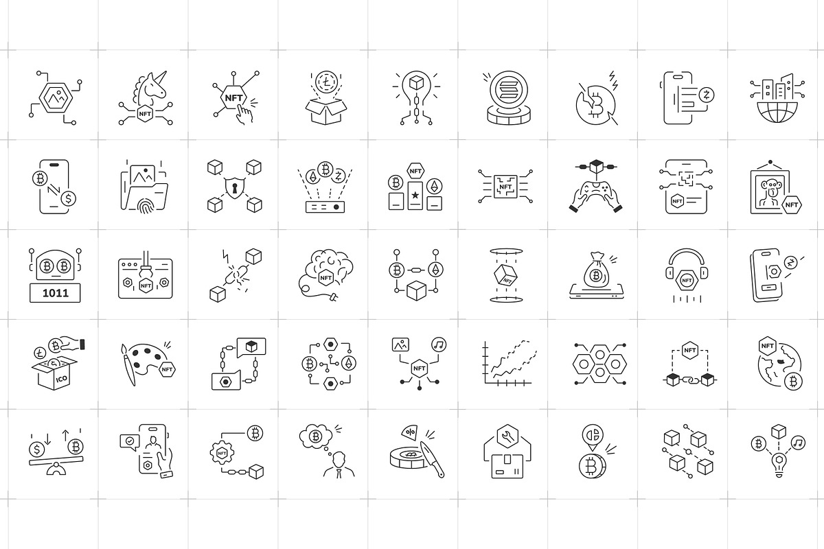 Linear NFT Icons, an Outline Icon by Prosymbols (Photo 4 of 7)