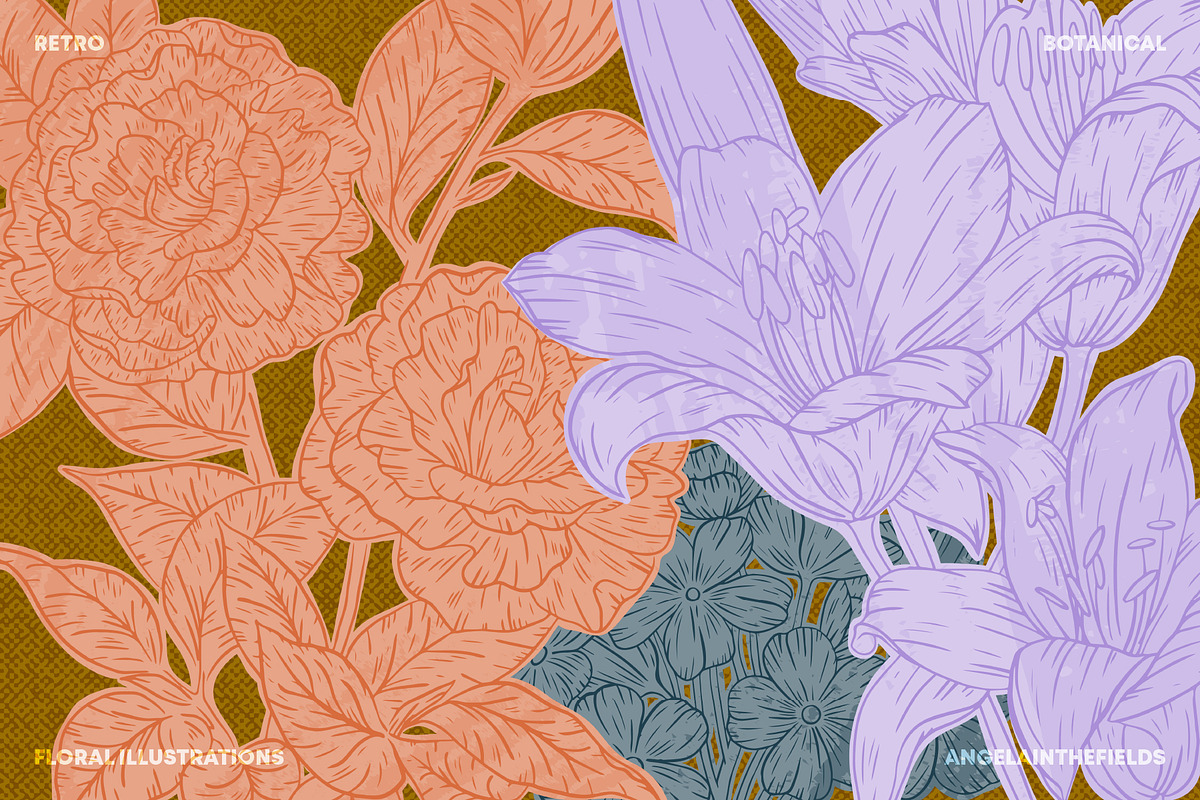 Flora Romantica Vector Florals, an Object Graphic by angelainthefields (Photo 7 of 12)