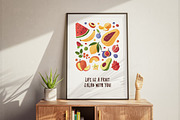 Fruits, berries set, patterns, cards, a Food Illustration by PaperTrident (Thumbnail 12 of 13)