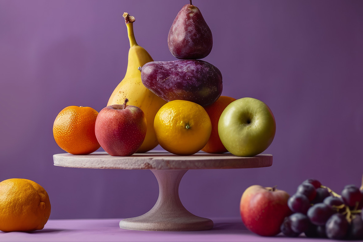 93 Balancing fruits and vegetables, a Food & Drink Photo by Handmadefont (Photo 11 of 17)