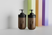 Amber Dispenser Bottle Mockup Bundle, a Packaging Mockup by kebunmockup (Thumbnail 2 of 5)