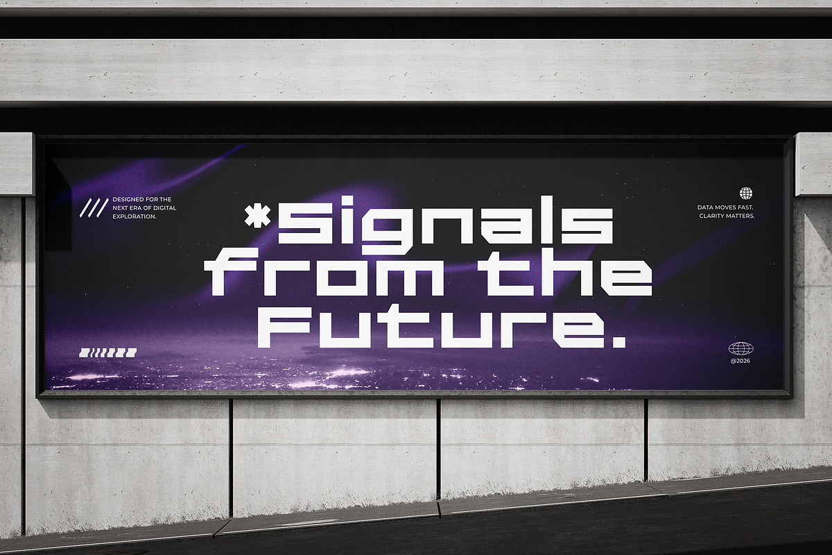 Wild Cyber - Modern Futuristic Font, a Sans Serif Font by Typia Nesia (Photo 7 of 11)