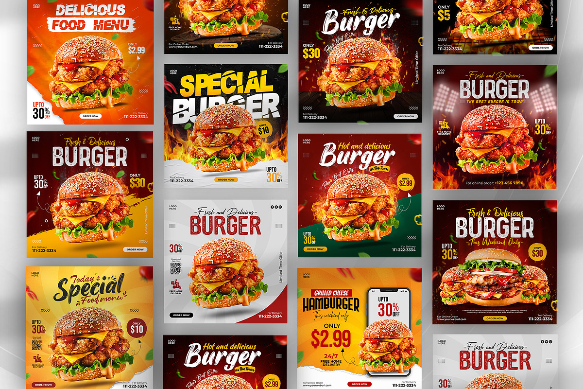 Food Instagram Post Template, a Social Media Template by Abdul Studio (Photo 5 of 5)