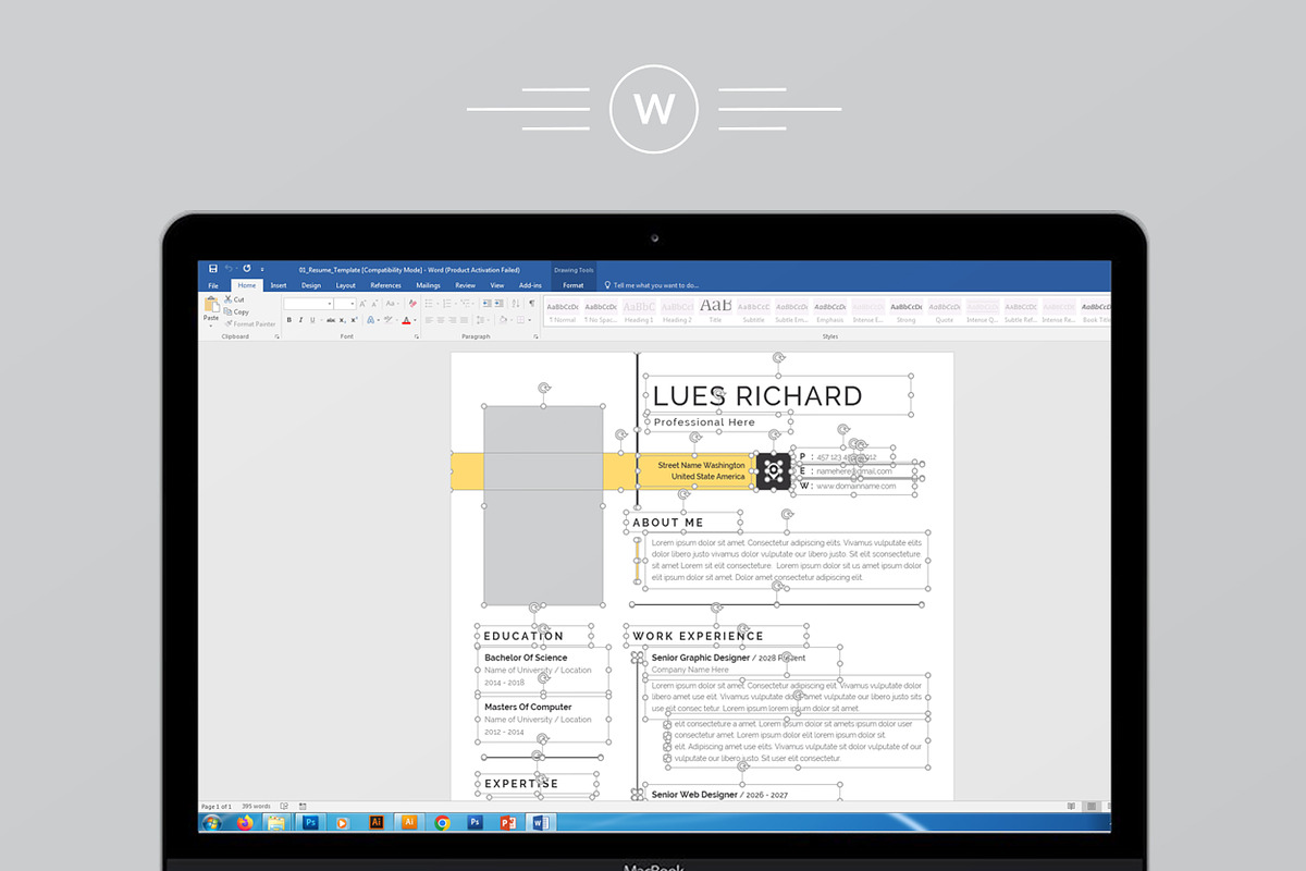 Resume/CV Template, a Resume Template by Proper_media (Photo 6 of 6)