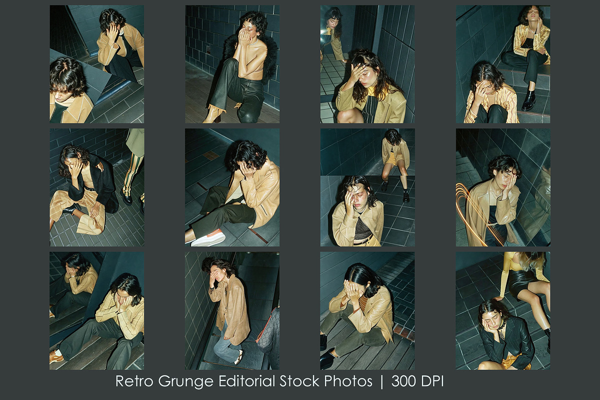 Retro Grunge Editorial Stock Photos, a Person Illustration by StockVerse Creative (Photo 1 of 13)