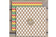 Gingerbread Digital Papers & Clipart, a Pattern Graphic by JennyL Designs (Thumbnail 4 of 5)
