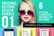 3 Stylish Resume Designs Bundle, a Resume Template by Stand Out Shop (Thumbnail 1 of 4)