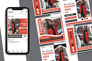 Fashion Sale Instagram Post Template, a Social Media Template by Artnivora.Std