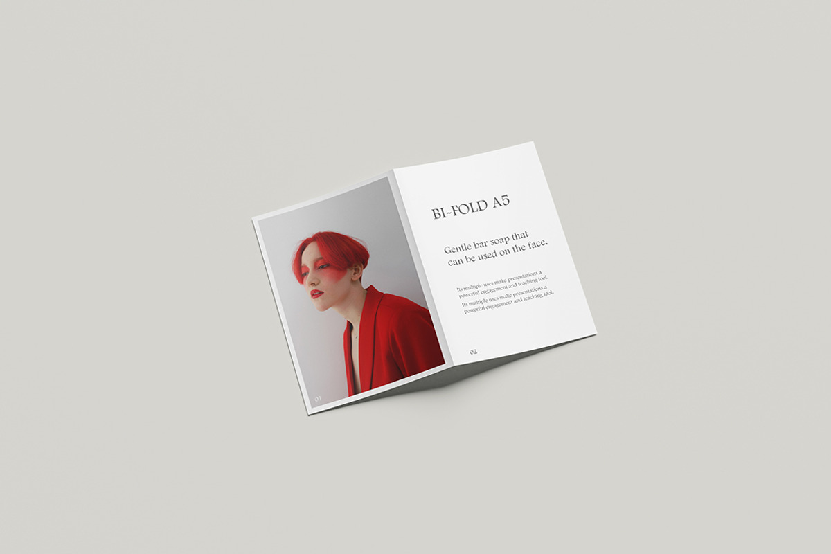 A5 Bi-fold Mockup, a Books & Magazine Mockup by mahhyud (Photo 3 of 5)