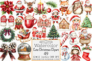 Cute Christmas Clipart, a Seasonal Illustration by Design Market (Thumbnail 1 of 4)