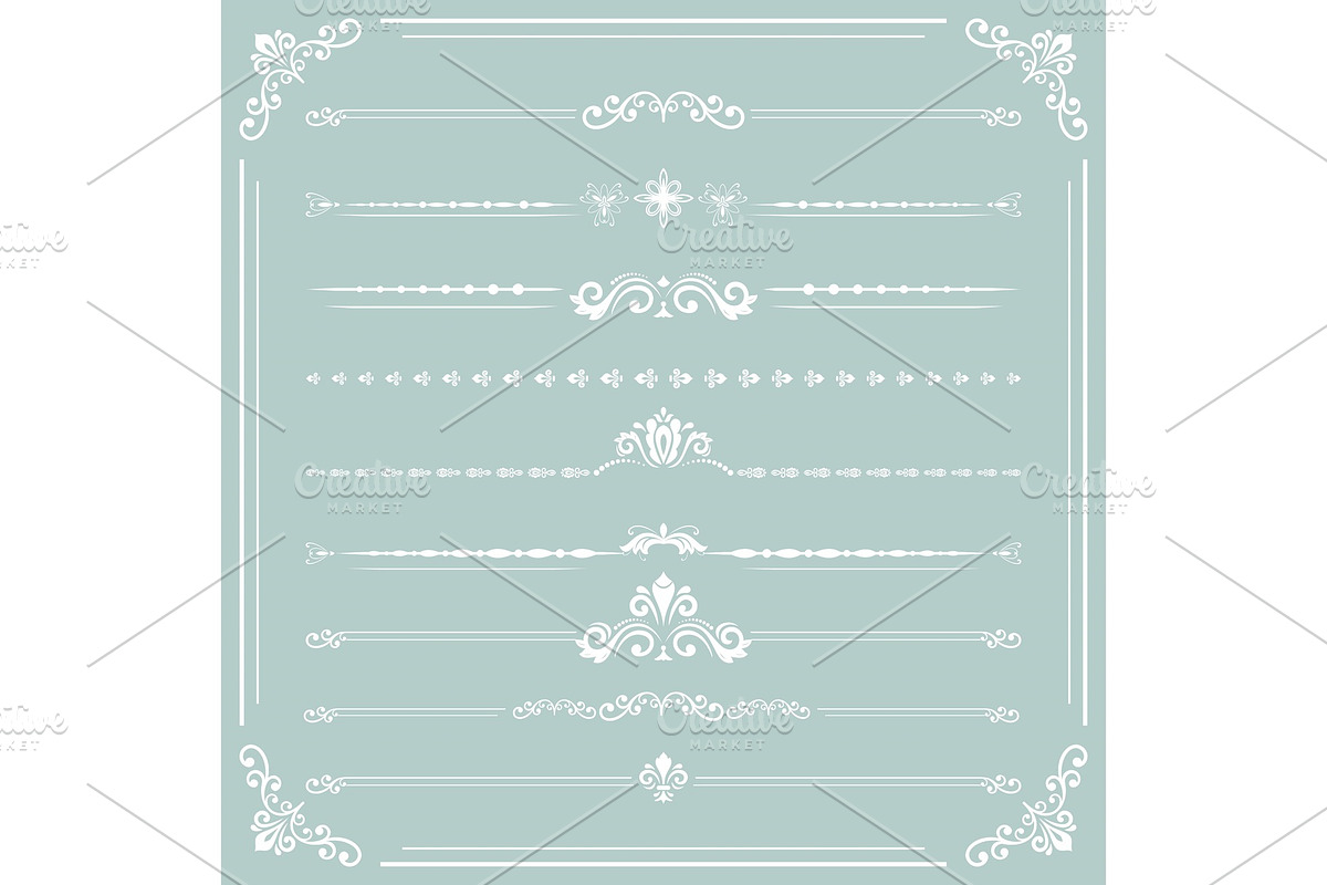 Set of Vector Horizontal Patterns, a Decorative Illustration by FineArtStudio (Photo 1 of 3)