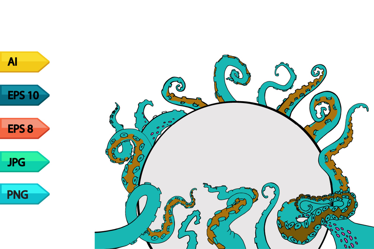 Vector sketch octopus tentacles, an Animal Illustration by julia_musdotter (Photo 6 of 19)