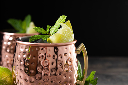 Moscow mule cocktail served with ice, a Food & Drink Photo by etorres69