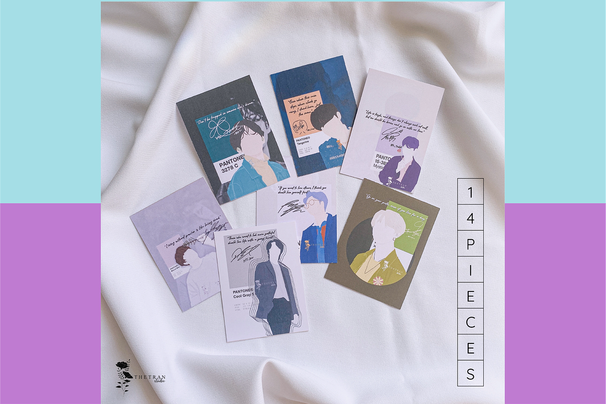 BTS Kit Card And Notepad Digital, a Stationery Template by The Tran Studio (Photo 3 of 4)