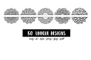 50 Split Floral Mandalas Bundle, a Decorative Illustration by Elinorka (Thumbnail 5 of 9)