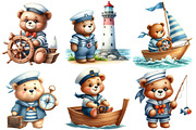 Bear Sailor Clipart, Nautical Clipar, an Illustration by Designworld (Thumbnail 4 of 7)