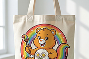 Bear holding Paintbrush Rainbow, a Shirt Mockup by Vector Stall (Thumbnail 13 of 16)