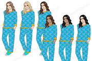 Hanukkah Girls Clipart, a Person Illustration by GlamArtZhanna (Thumbnail 4 of 4)