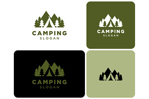 Camping Tent Mountain Forest Logo, a Branding & Logo Template by ika trisiana