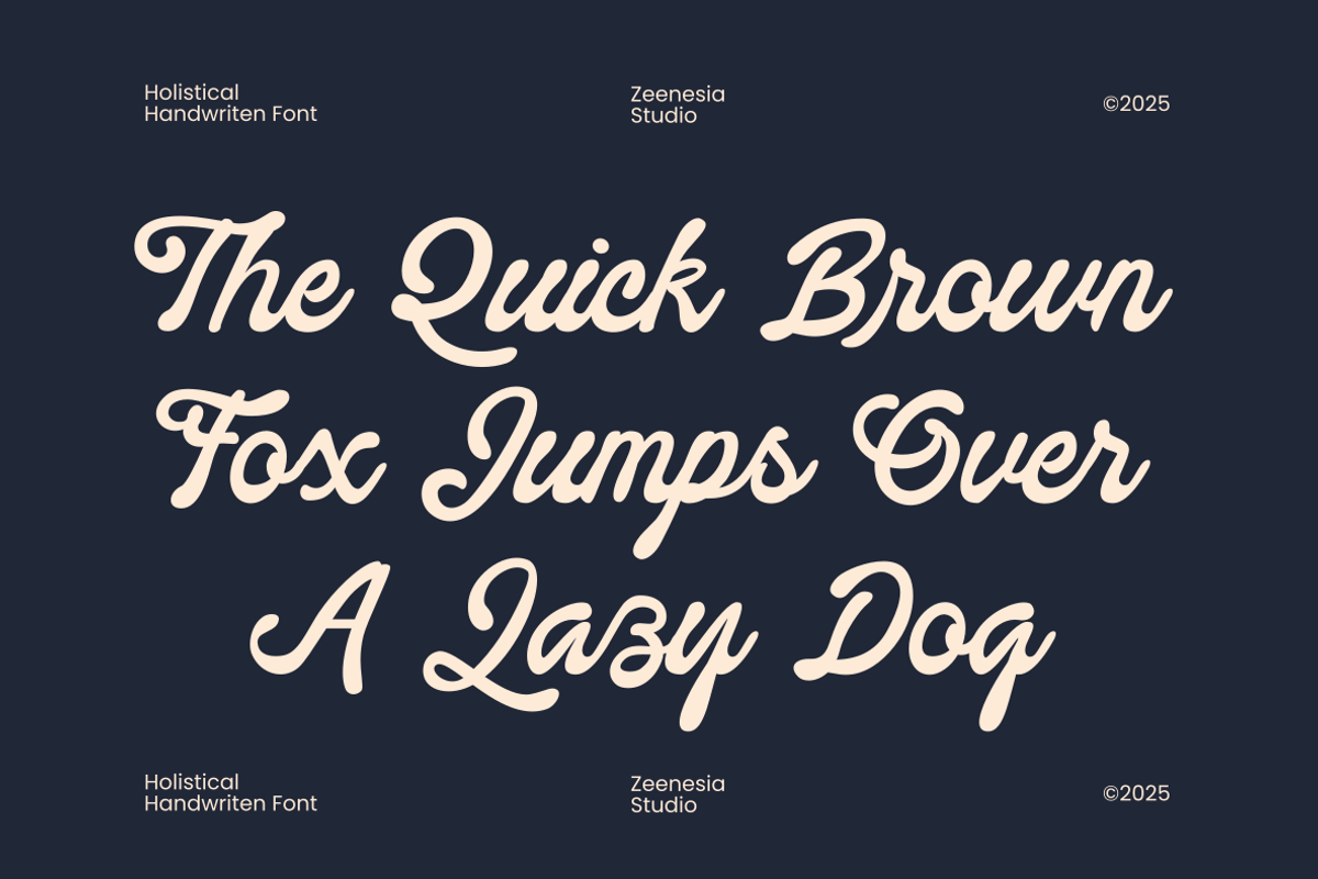 Holistical - A Handwitten Font, a Script Font by zeenesia (Photo 17 of 17)