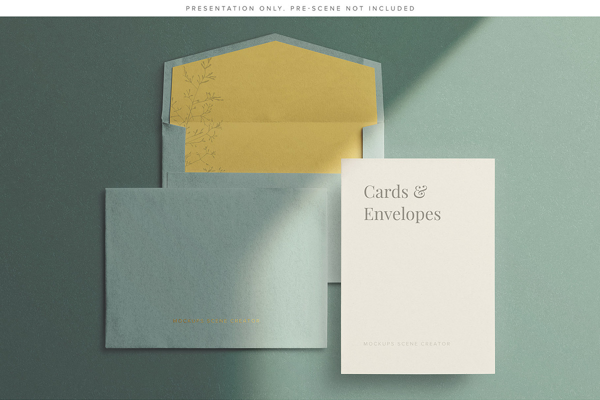 Cards & Envelopes Mockups Scene, a Print Template by Custom Scene (Photo 4 of 19)
