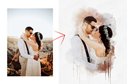 Wedding Watercolor Art Photo Effect, an Action Add-On by MRI STUDIO (Thumbnail 10 of 22)