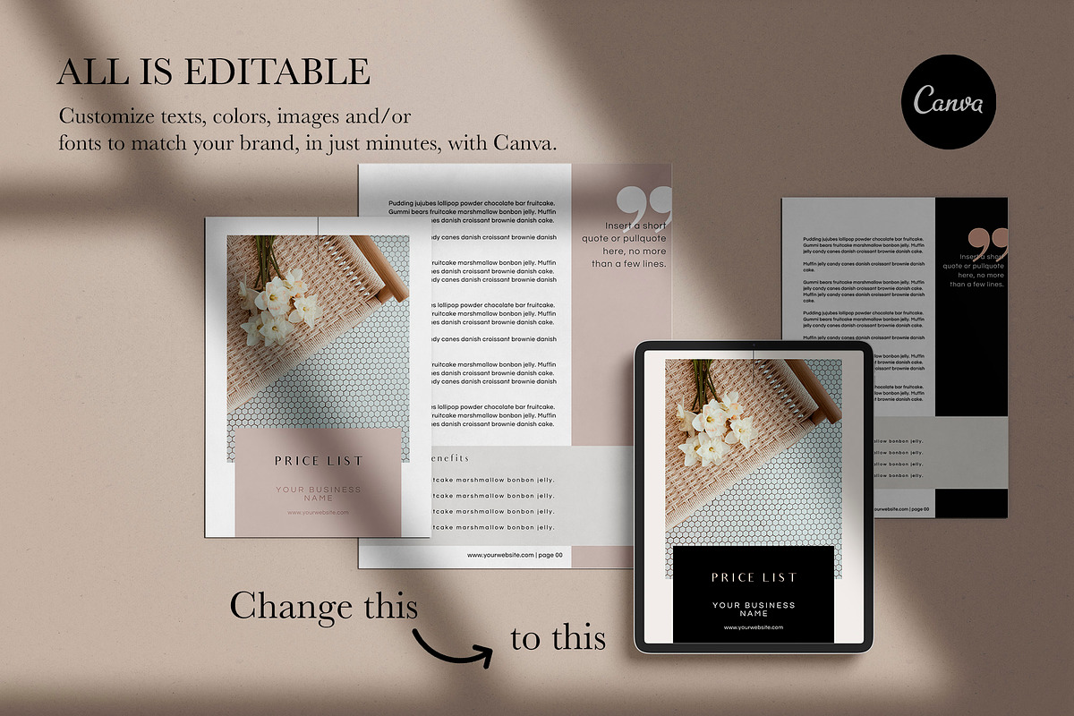 Price List Canva Template | EMMA, a Brochure Template by Studio Next (Photo 7 of 8)