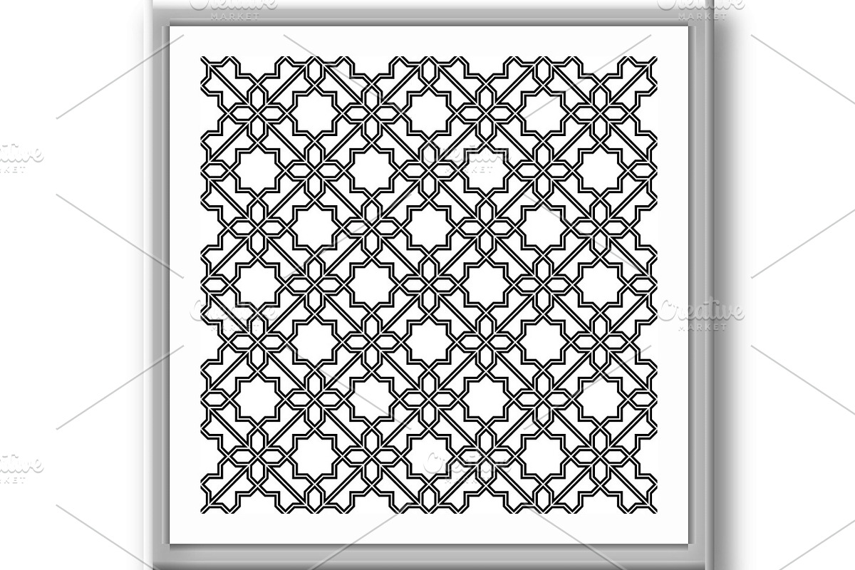 Abstract geometry pattern in Arabian, a Pattern Graphic by RODINA (Photo 3 of 3)