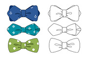 Vector bow tie set, an Object Graphic by Paper Cards (Thumbnail 2 of 2)