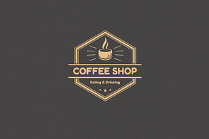 Coffee Shop Vintage Logo Template