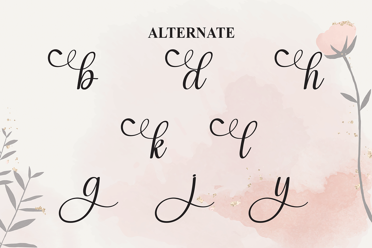 Blushing Sunday | Script Font, a Handwritten Font by Scratchones (Photo 8 of 9)