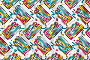 90's Vibe Video Cassete Tape Pattern