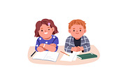 Kid students study at desk set, a Person Illustration by Good Studio (Thumbnail 5 of 7)