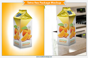 Tetra Rex Carton Package Mockup