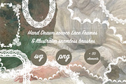 Lace Frames & vector Lace Brushes, an Object Graphic by Madder Studio (Thumbnail 1 of 7)