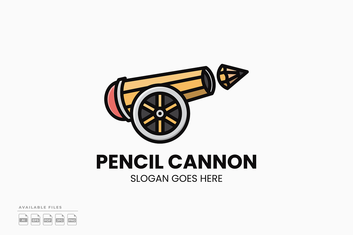 Pencil Cannon Logo, a Branding & Logo Template by Zeer Graphic