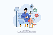 E-Commerce Shopping Illustration, a Person Illustration by Partikusi Design (Thumbnail 2 of 3)