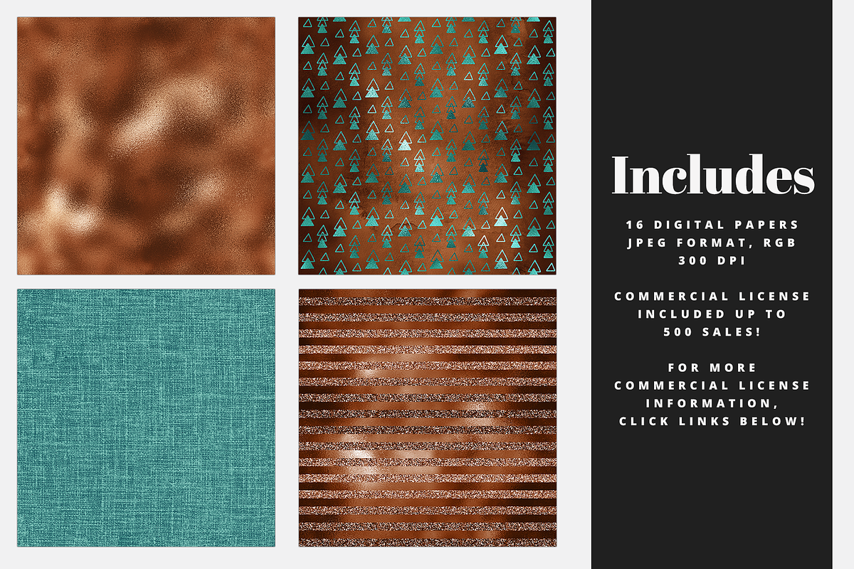 Rusted Copper Digital Paper, a Pattern Graphic by Brandi Lea Designs (Photo 2 of 5)