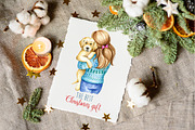 Christmas dogs Clipart, Holiday pug, an Animal Illustration by SimpleWishesArt (Thumbnail 7 of 8)