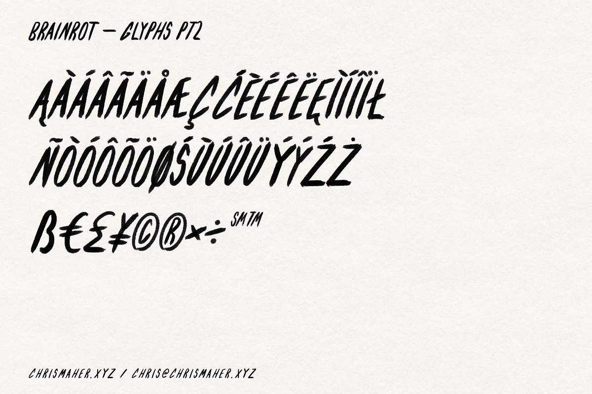 BRAINROT - Handwritten Typeface, a Sans Serif Font by The Shop of Chris Maher (Photo 5 of 5)