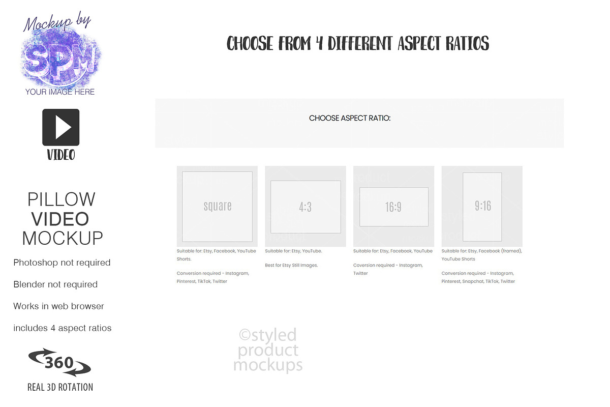 Animated Pillow Video Mockup, a Household Mockup by StyledProductMockups (Photo 5 of 15)