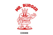 Set Line Art Vector Mascot Burger, an Illustration by kalehstudio (Thumbnail 3 of 5)