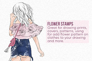 4 Flower Stamps - Procreate Brushes, a Brush Add-On by Kseniya Kaftaylova (Thumbnail 3 of 5)