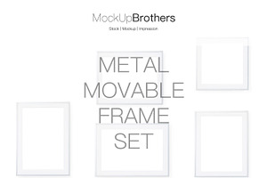 Metal Frame Set Mockup Movable