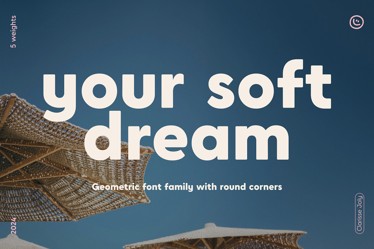 your soft dream | Unique soft font, a Sans Serif Font by Clarisse Joly (Photo 1 of 9)