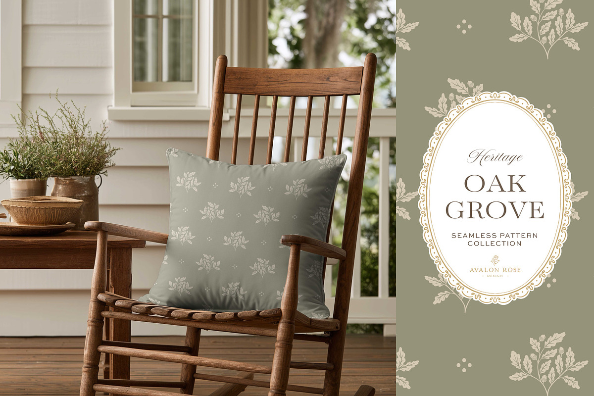 Oak & Acorn Autumn Patterns - Sage, a Pattern Graphic by Eclectic Anthology (Photo 8 of 13)